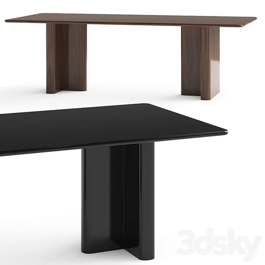 CB2 Royce Dark Wood Dining Table 3DSMAX Model