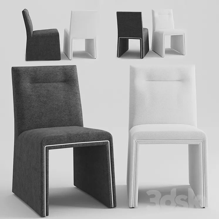 CB2 Silver Lining armless Dining Chair 3DSMAX Model