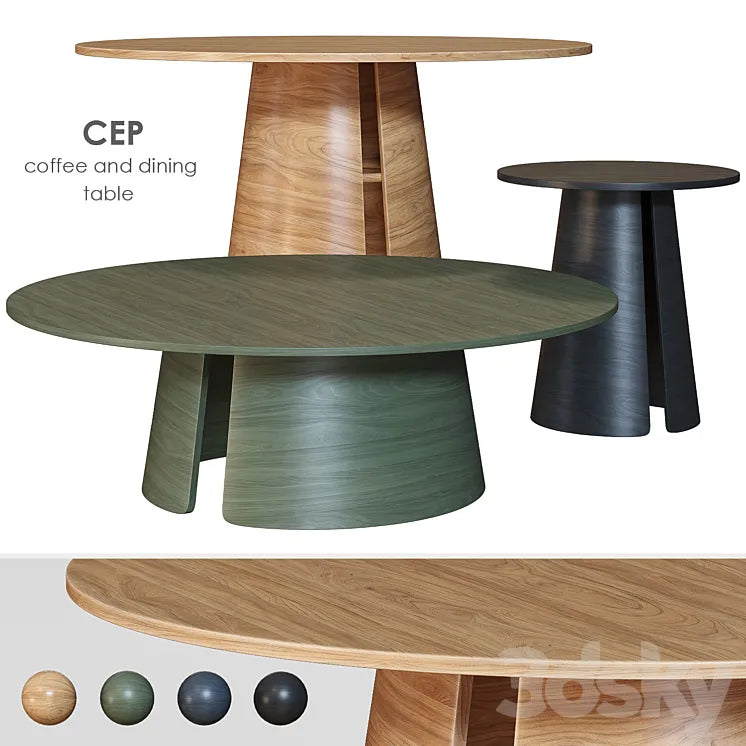 Cep TEULAT Dining and coffee table 3DSMAX Model