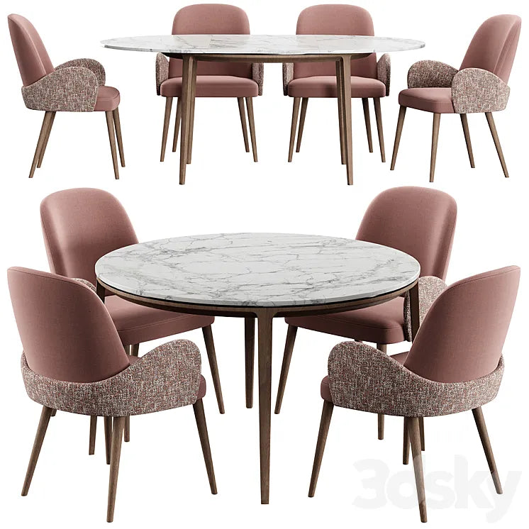 Chair Bulb Konyshev Dinning Set 3DSMAX Model