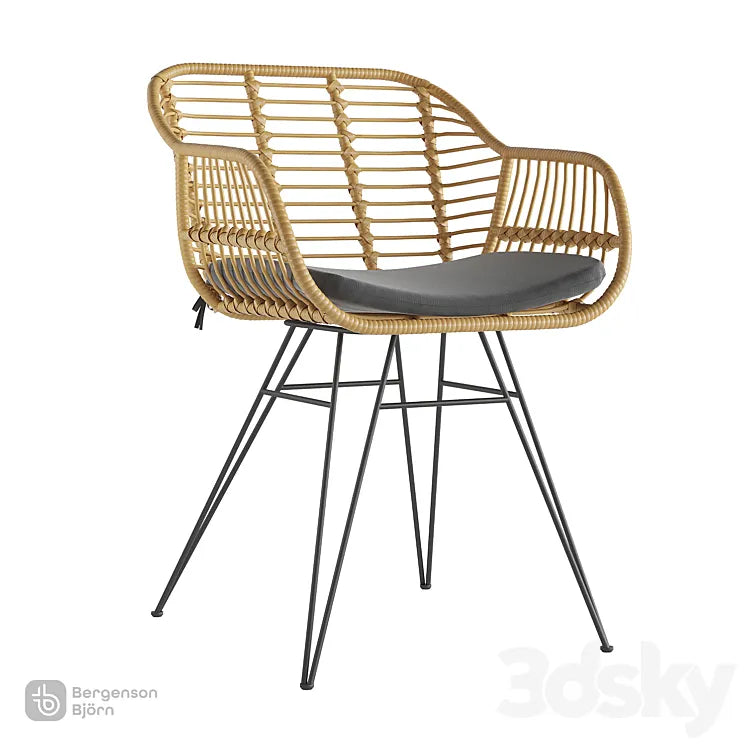 Chair Vetle Bent rattan Bergenson Bjorn 3DSMAX Model