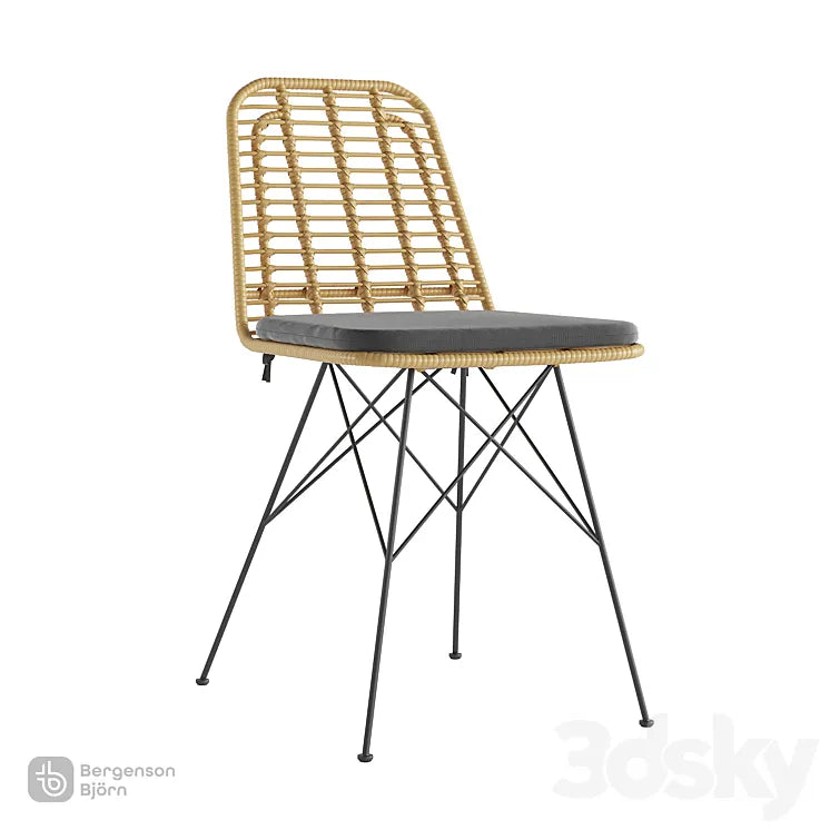 Chair Vetle Flat rattan Bergenson Bjorn 3DSMAX Model