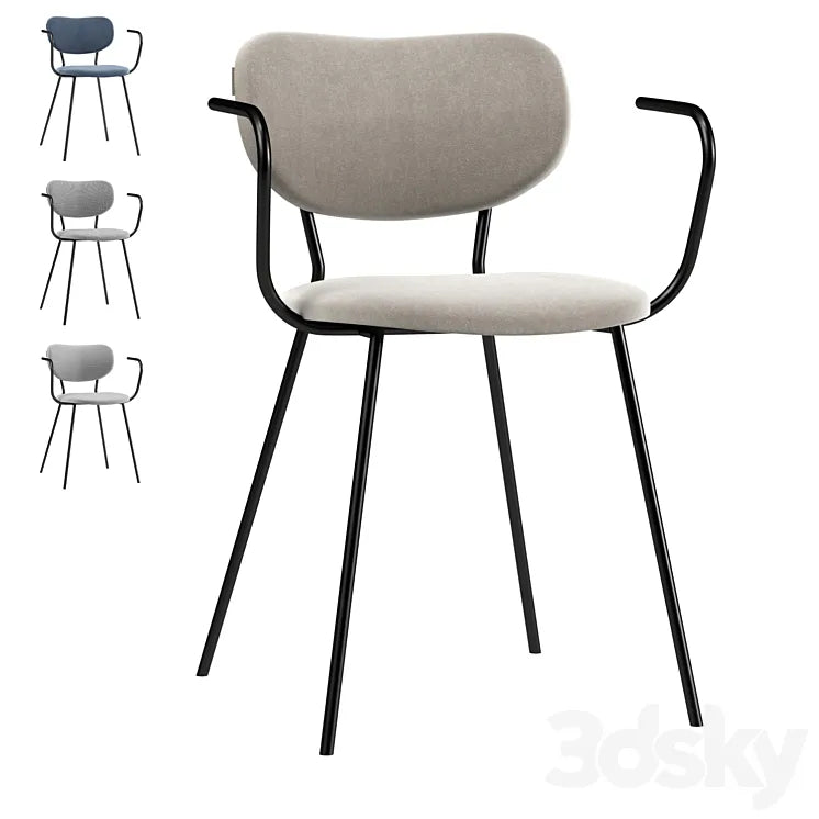 Chair with armrests Melt 3DSMAX Model