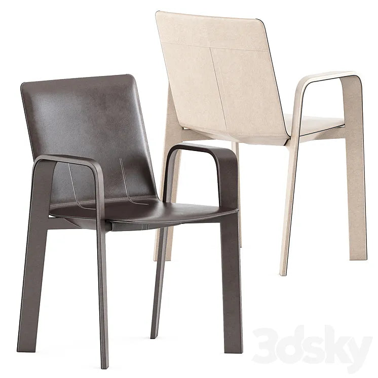 Chaise Sellier chair with armrests by hermes 3DSMAX Model