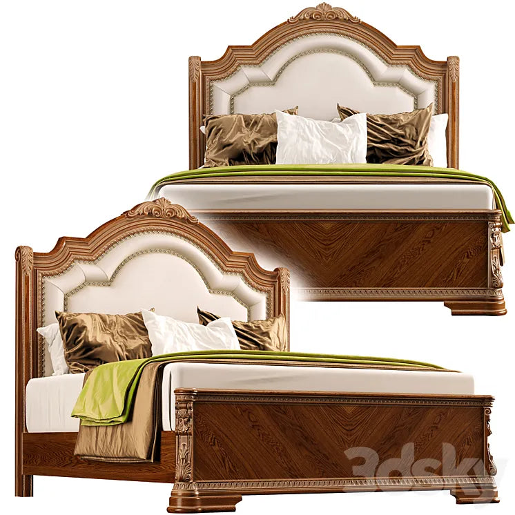 Charmond Queen Upholstered Sleigh Bed 3DSMAX Model