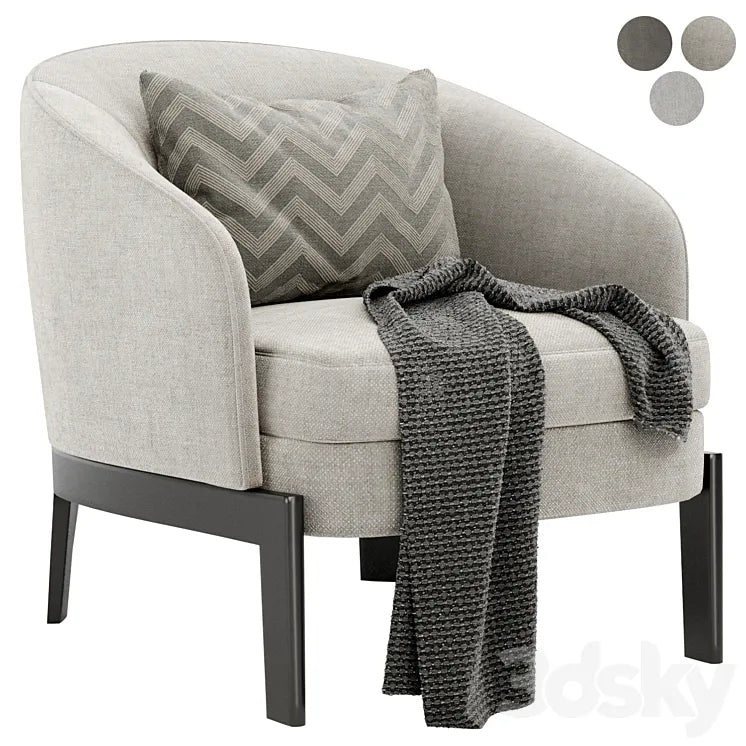 CHELSEA Fabric armchair by Molteni 3DSMAX Model