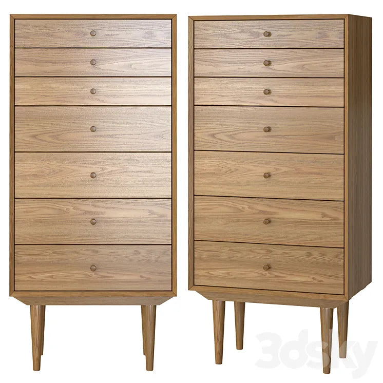 Chest of 7 drawers Quilda 3DSMAX Model