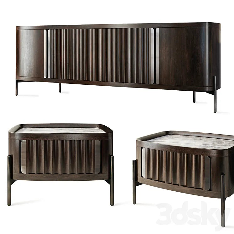 Chest of drawers and bedside table Amour. Sideboard nightstand by SAFA 3DSMAX Model