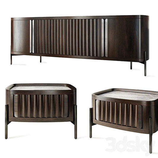 Chest of drawers and bedside table Amour. Sideboard nightstand by SAFA 3DSMAX Model