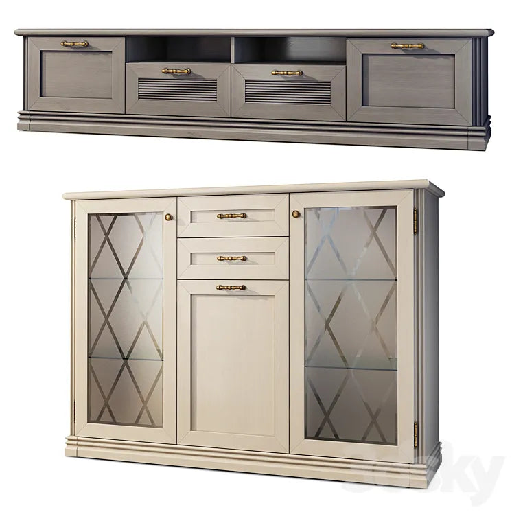 Chest of drawers and TV stand Country. Angstrem. Sideboard TVstand 3DSMAX Model