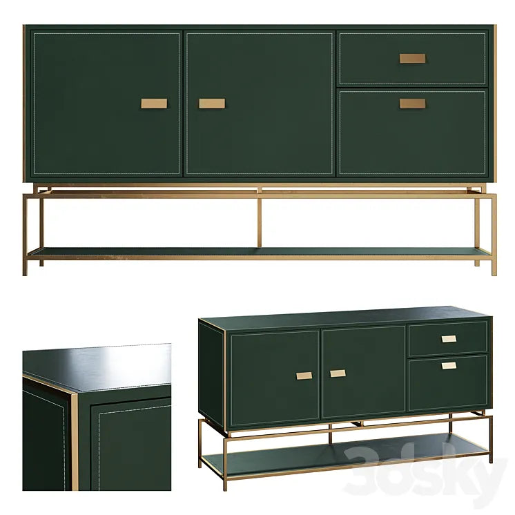 Chest of drawers green Arabel 3DSMAX Model