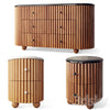 Chest of drawers oval bedside table Carlisle Soho Home 3DSMAX Model
