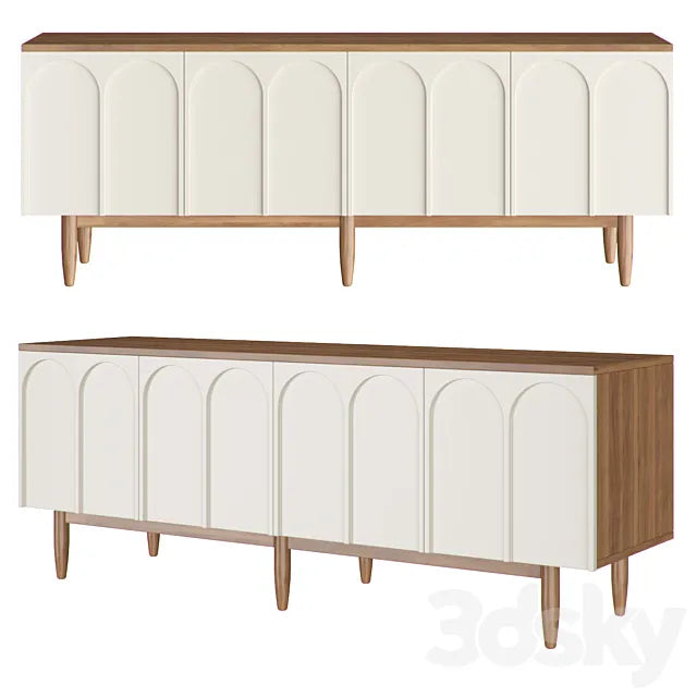 Chest of drawers with four arched doors "Arka" 3ds Max