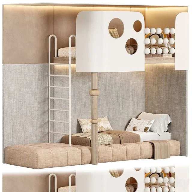 Children bunk bed Kids room 3dsMax Model