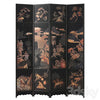 Chinese Four-Panel Lacquered Coromandel Panel Screen 3DSMAX Model