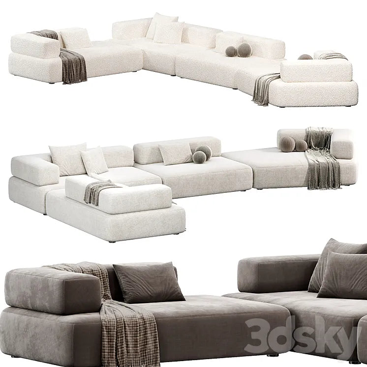 CHOLET Sectional Sofa 3 By HESSENTIA Cornelio Cappellini 3DSMAX Model