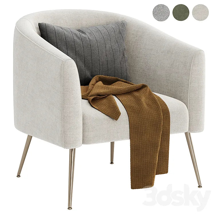 Chynia Upholstered Barrel Chair 3DSMAX Model
