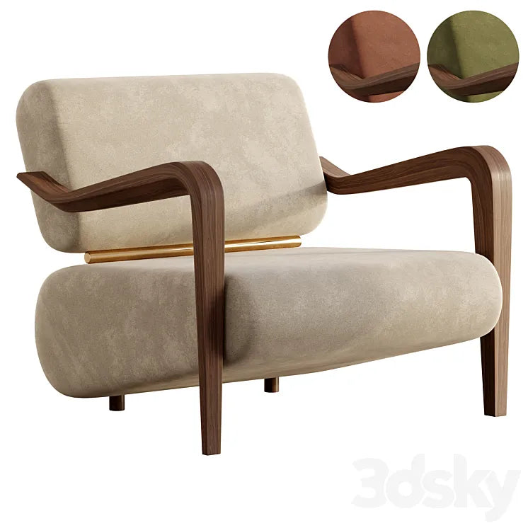 Clark Armchair - Mezzo Collection 3DSMAX Model