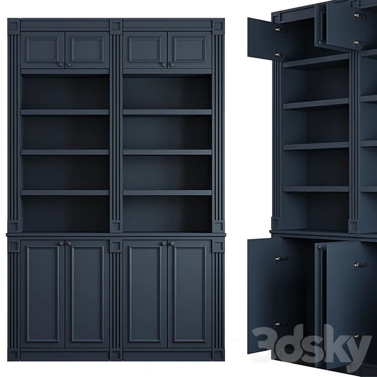 Classic Bookcase 1 3DSMAX Model