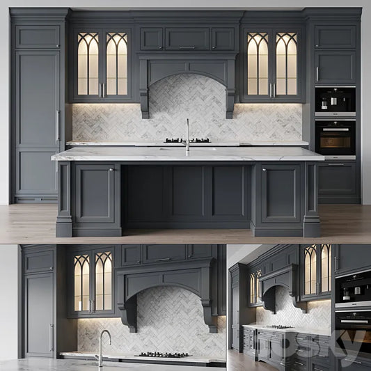 Classic kitchen 5 3DS Max Model