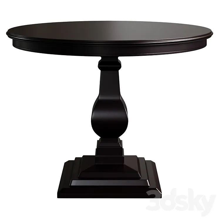 Classic round dining table 3DSMAX Model