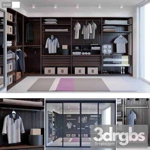 Clothes Dressing Room Jesse Pass 3D Model Free