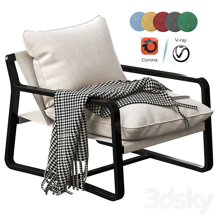 Coco Republic Bungalow Chair 3DSMAX Model