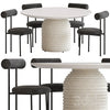Coco Republic Gothenburg Dining Chair and Mueller Table 3DSMAX Model