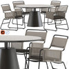 Coco Republic Milan Chair and Polo Table 3DSMAX Model