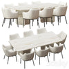 Coco Republic St James Dining Chair and Como Rectangular Table 3DSMAX Model