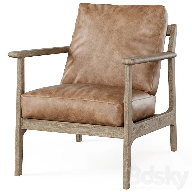 Cody Leather Armchair by pottery barn 3DSMAX Model