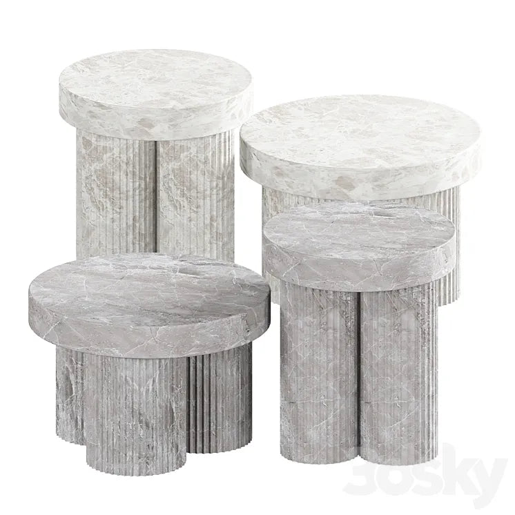 COFFE Table Gear Set 3DSMAX Model