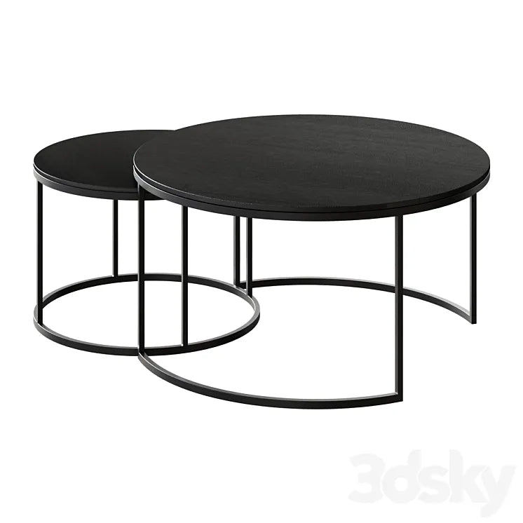 Coffee table Duke Round Metal Nesting Coffee Tables coffee table 3DSMAX Model