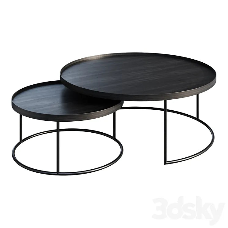 Coffee table ETHNICRAFT ROUND TRAY TABLE SET VAN 2 coffee table 3DSMAX Model