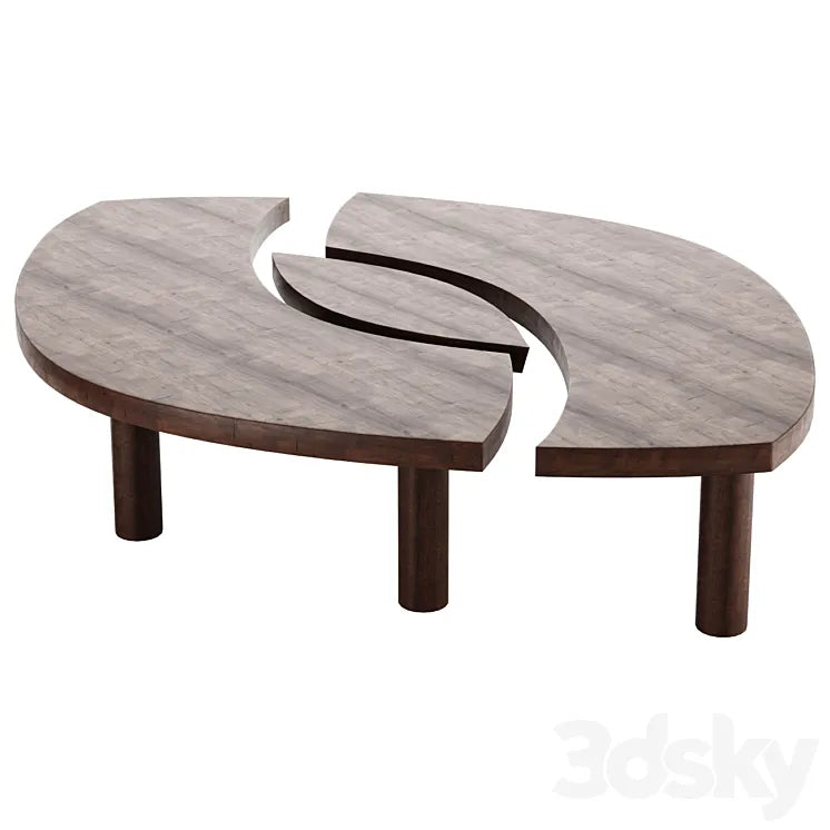 Coffee table Pierre Chapo 'T22C' - 1972 coffee table 3DSMAX Model