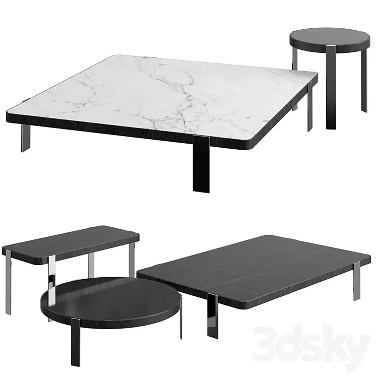 Coffee table set Mattia By Minotti 3DSMAX Model