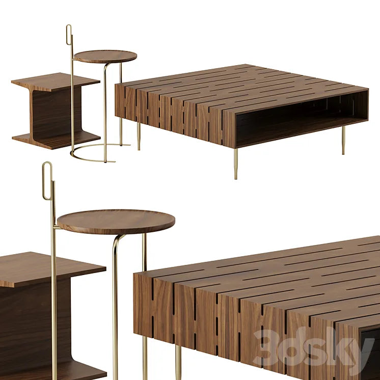 Coffee tables set by De La Espada 3DSMAX Model