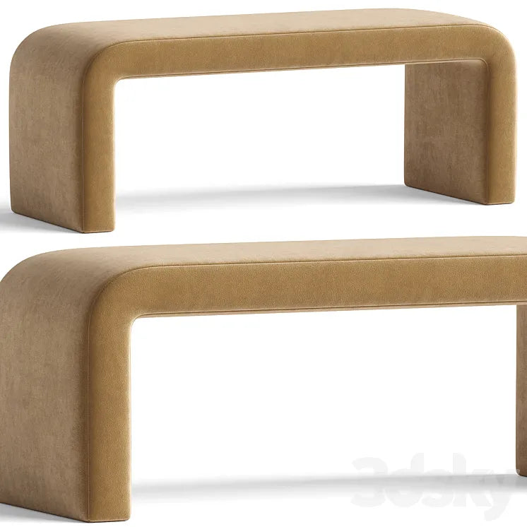 Colby Upholstered Bench Bronze 3DSMAX Model
