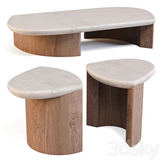 Collection Particulière: Lady R - Coffee and Side Table 3DSMAX Model