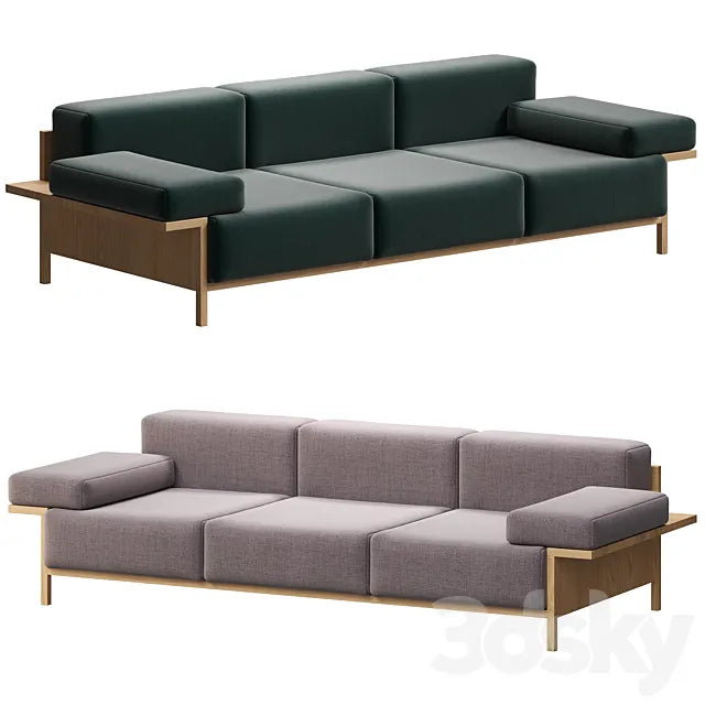 Common Seating _ Mooner Three Seater Sofa 3ds Max