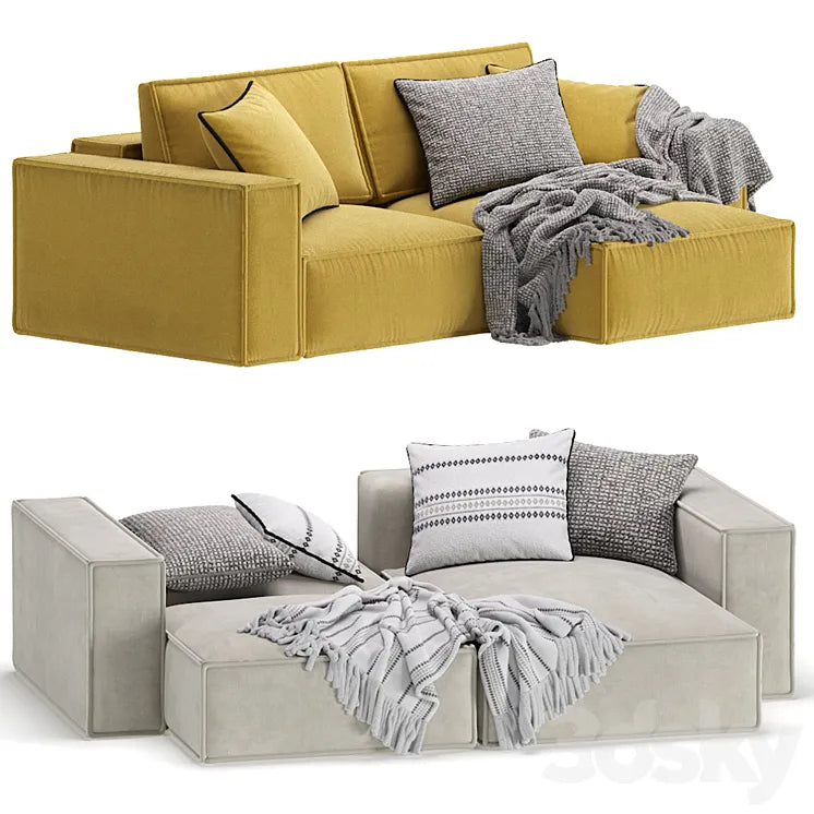 Corner Sofa Loft Ebi Happy Yellow 3DSMAX Model