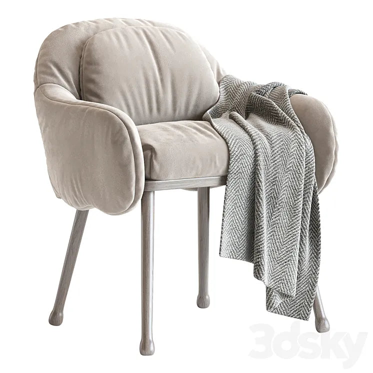 Corolla 270 White Armchair 3DSMAX Model