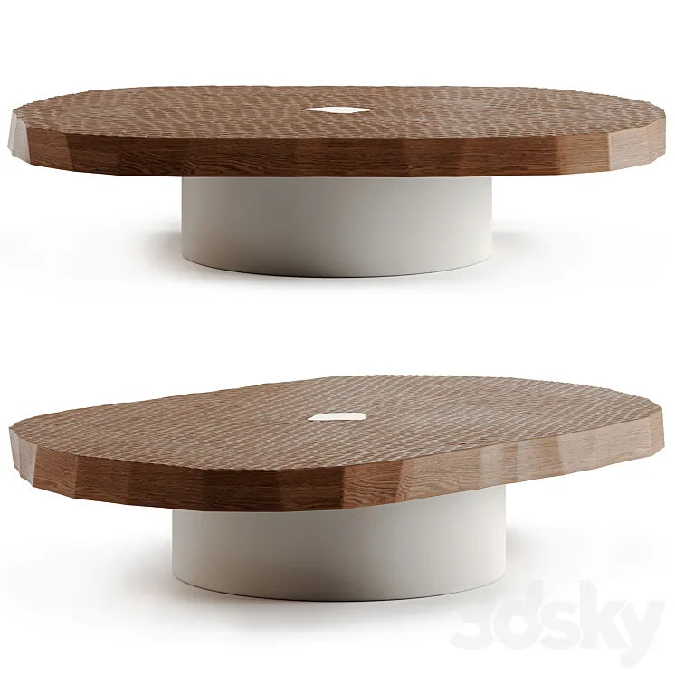 Craft oval coffee table by Pierre Augustin Rose 3DSMAX Model