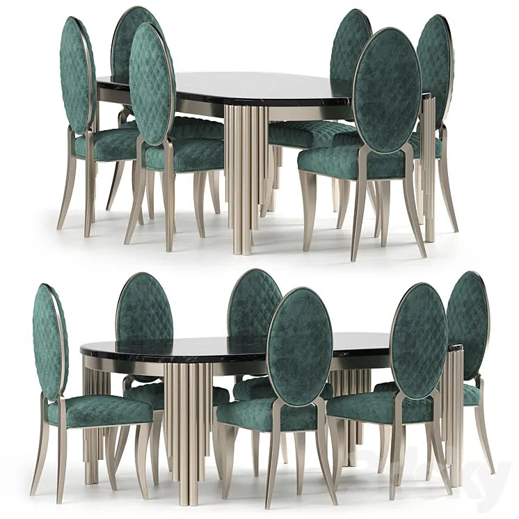 Cratos Table and Chairs by Zebrano Casa 3DSMAX Model