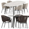 Cricket chairs and Ellisse table by Varaschin 3DSMAX Model