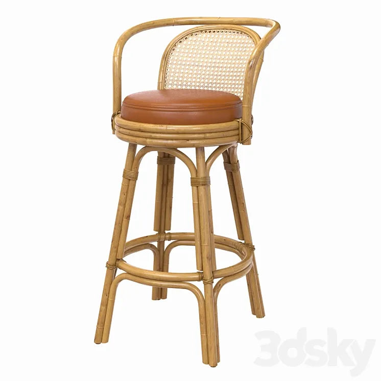 Cuban Barstool Lincoln Brooks 3DSMAX Model