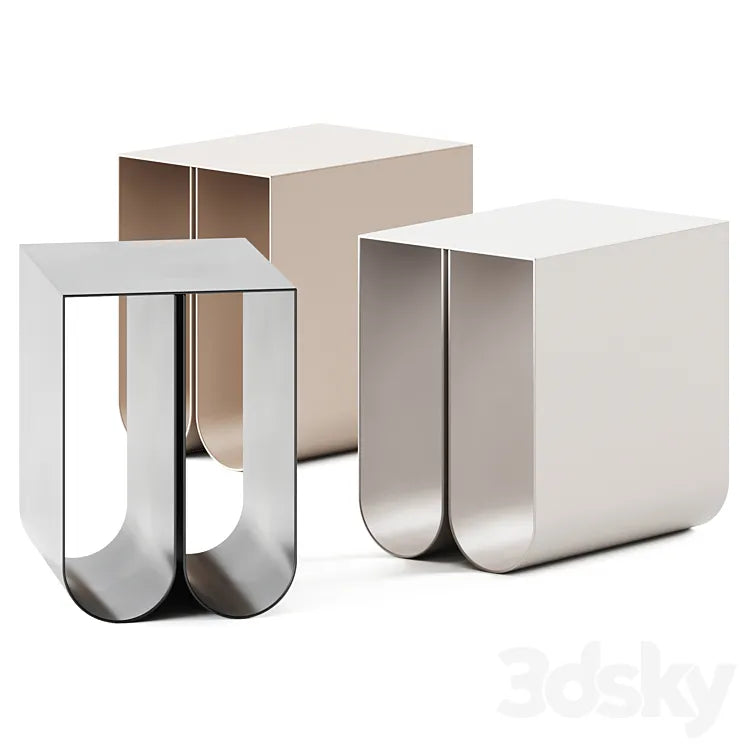 Curved Coffee Table by Kristina Dam Studio / Coffee Table 3DSMAX Model