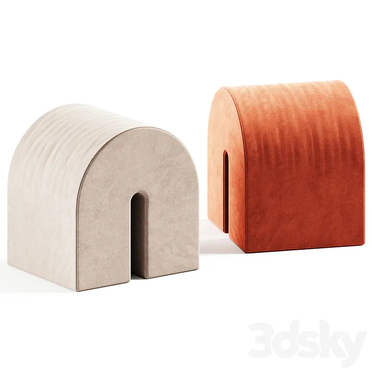 Curved Pouf by Kristina Dam Studio 3DSMAX Model
