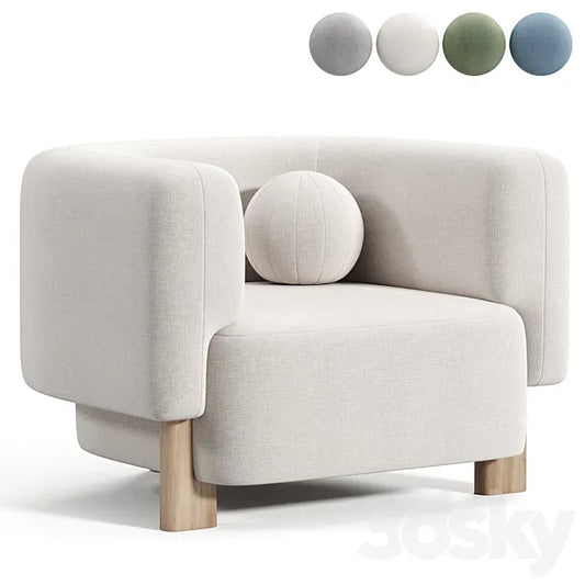 Кресло Арклоу Soft Olive 3ds Max