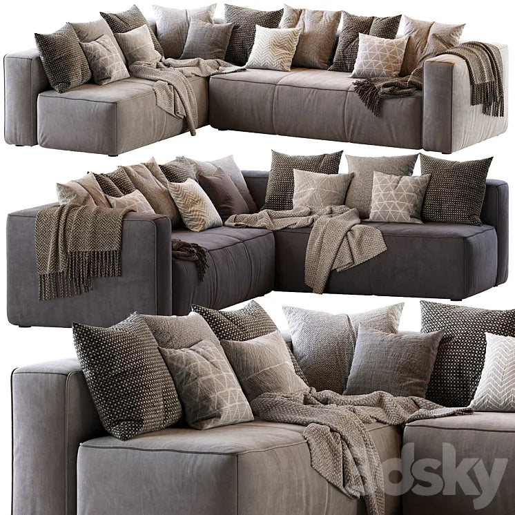 Мello Taos Brown Right Arm Corner Sectional 3DSMAX Model